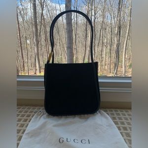 Authentic GUCCI vintage suede shoulder bag